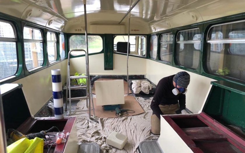 The refurbishment of Albion - 1954 British Leyland coach